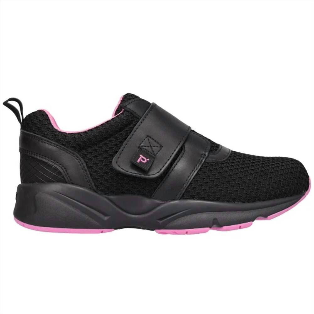 NEW PROPET women's stabilty x strap sneaker in black/berry